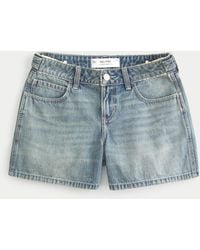 Hollister - Hollister Andi Adjustable Waist Low-rise Baggy Denim Shorts - Lyst
