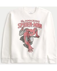 Hollister - Lässiges Sweatshirt mit Rundhalsausschnitt und Spider-Man-Grafik - Lyst