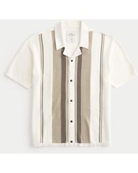 Hollister - Short-sleeve Button-through Sweater Shirt - Lyst