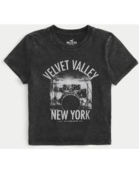 Hollister - Velvet Valley New York Graphic Baby Tee - Lyst