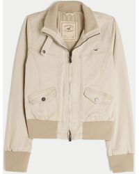 Hollister - Zip-up Twill Jacket - Lyst