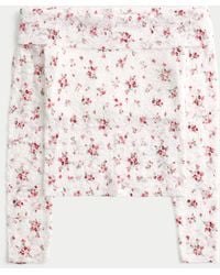 Hollister - All-over Lace Off-the-shoulder Top - Lyst