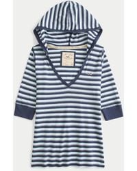Hollister - Half-sleeve Hooded V-neck T-shirt - Lyst