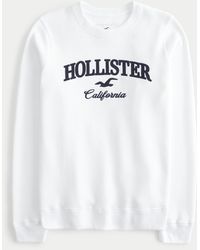Hollister - Logo Graphic Crew Sweatshirt - Lyst