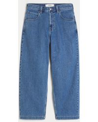 Hollister - Medium Wash Embroidered Baggy Skater Jeans - Lyst