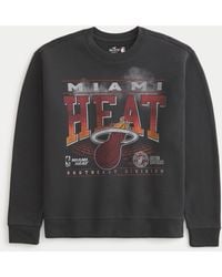 Hollister - Relaxed Miami Heat Graphic Crew Sweatshirt - Lyst