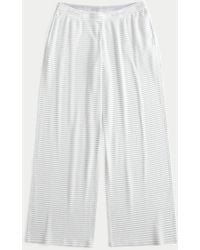 Hollister - Cozy Rib Elastic Waist Wide-leg Pants - Lyst