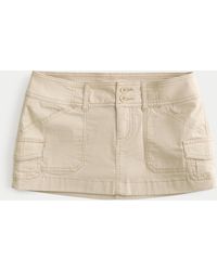 Hollister - Ultra Low-rise Cargo Mini Skort - Lyst