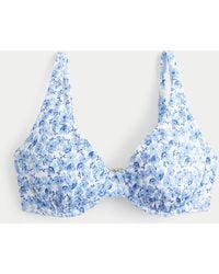 Hollister - Curvy High Apex Ribbed Underwire Bikini Top - Lyst