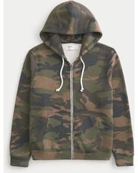 Hollister - Hollister Feel Good Camo Zip-up Hoodie - Lyst