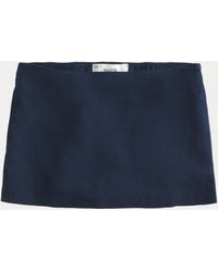 Hollister - Linen-blend Mini Skort - Lyst