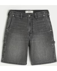Hollister - Washed Black Painter Jean Shorts - Lyst