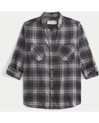 Hollister - Oversize-Flanellhemd - Lyst