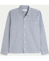 Hollister - Boxy Poplin Button Front Shirt - Lyst