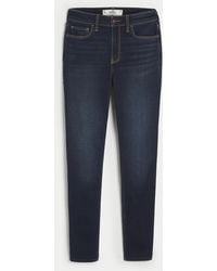Hollister - Curvy High-rise Dark Wash Super Skinny Jeans - Lyst