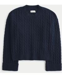 Hollister - Easy Cable-knit Crew Sweater - Lyst