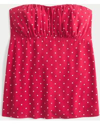 Hollister - Easy Strapless Babydoll Top - Lyst