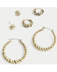 Hollister - Rope & Daisy Hoops & Stud 3-pack - Lyst