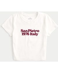 Hollister - San Pietro Graphic Baby Tee - Lyst