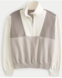 Hollister - Lässiges Wohlfühl-Sweatshirt mit kurzem Reißverschluss - Lyst