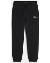 Hollister - Relaxed Fleece Logo Graphic Joggers - Lyst