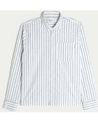 Hollister - Boxy Poplin Button Front Shirt - Lyst