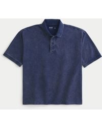 Hollister - Boxy Crop Washed Polo - Lyst