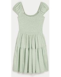 Hollister - Smocked Bodice Knit Mini Dress - Lyst