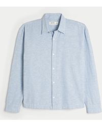 Hollister - Hemd aus Leinenmischung mit Knopfleiste - Lyst