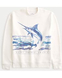 Hollister - Lässiges Sweatshirt mit Rundhalsausschnitt und Saint Tropez France-Grafik - Lyst
