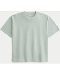 Hollister - Boxy Heavyweight Cotton Crew T-shirt - Lyst