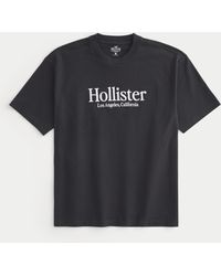 Hollister - Boxy Logo Graphic Tee - Lyst