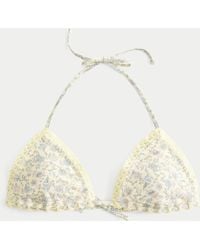 Hollister - Stitched Trim Triangle Bikini Top - Lyst