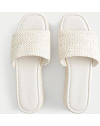 Hollister - Raffia Platform Sandals - Lyst