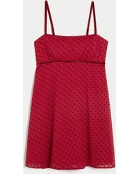 Hollister - Chiffon Babydoll Mini Dress - Lyst