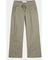 Hollister - Hollister Remi Ultra Low-rise Poplin Pull-on Pants - Lyst