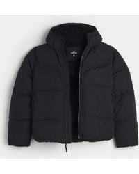 Hollister - Faux Fur-lined Hooded Puffer Jacket - Lyst