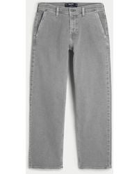 Hollister - Grey Loose Jeans - Lyst