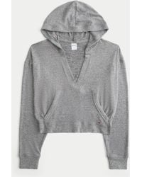 Hollister - Always Cozy V-neck Hoodie - Lyst