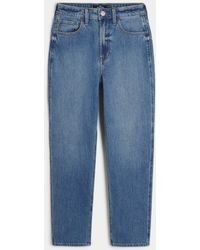 Hollister - Ultra High-rise Bright Medium Wash Mom Jeans - Lyst