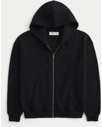 Hollister - Boxy Zip-up Hoodie - Lyst