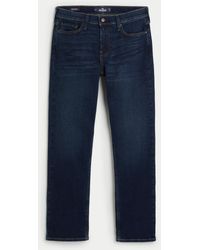 Hollister - Dark Wash Straight Jeans - Lyst