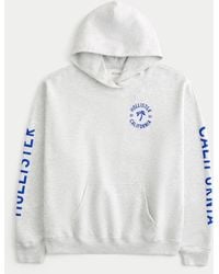 Hollister - Hollister Feel Good Oversized Puff Logo Graphic Hoodie - Lyst