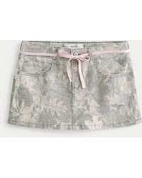 Hollister - Low-rise Pink Shoelace Camo Mini Skort - Lyst