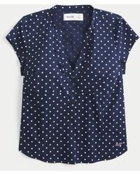 Hollister - Short-sleeve Icon Henley Shirt - Lyst