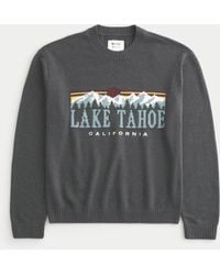 Hollister - Relaxed Lake Tahoe Graphic Crew Sweater - Lyst