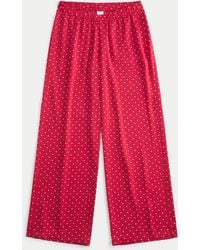 Hollister - Heart Pattern Wide-leg Pants - Lyst