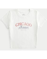 Hollister - Chicago Graphic Baby Tee - Lyst