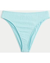 Hollister - Curvy High-waist Jacquard Cheeky Bikini Bottom - Lyst