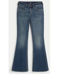 Hollister Low rise Dark Wash Vintage Flare Jeans in Blue Lyst UK